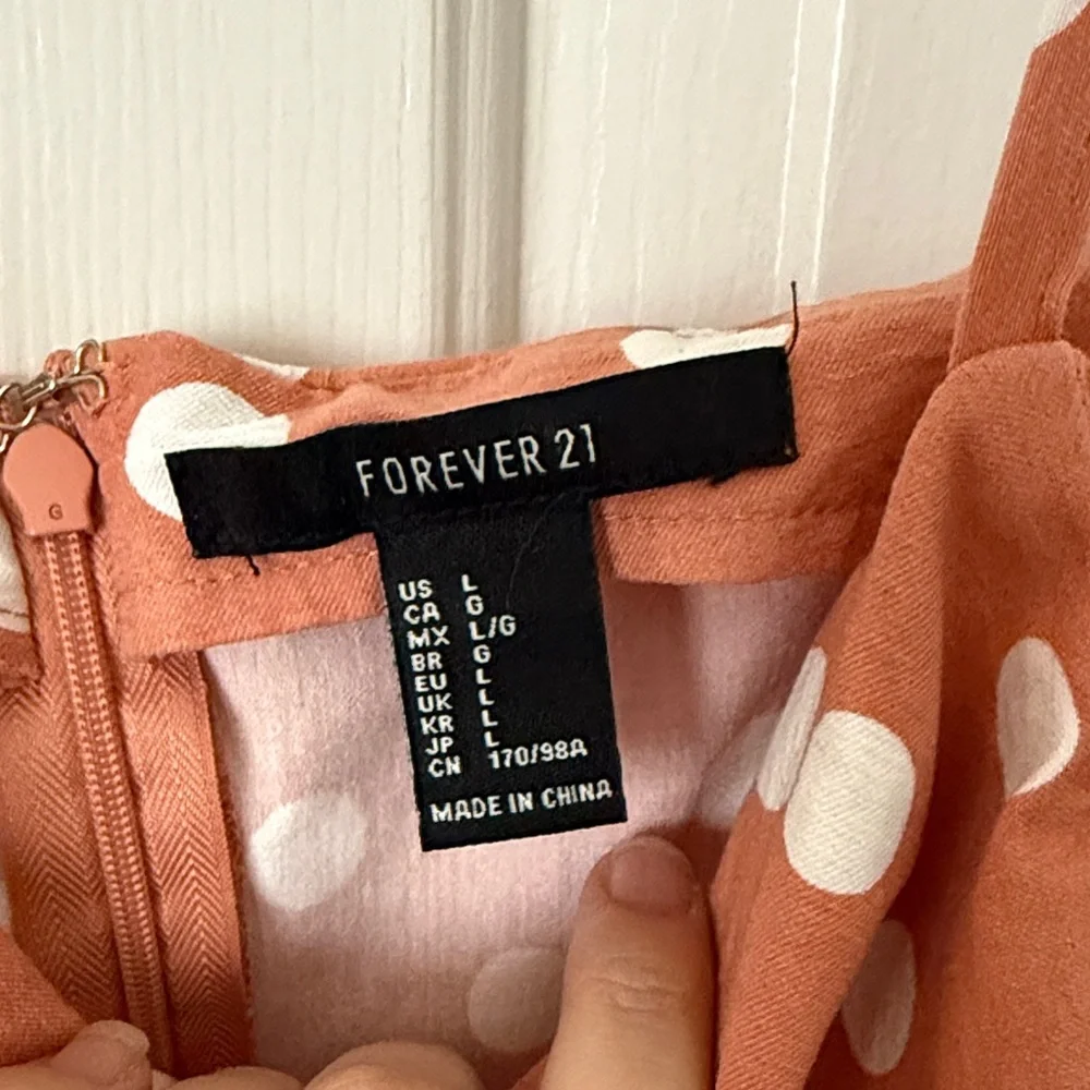 Polka Dot Spaghetti Strap Dress (L) - Picture 3 of 5